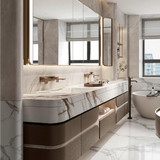 Bespoke Bathroom Vanity  Moisture‑Resistant  Optional Stone Countertop & Mirror Cabinet